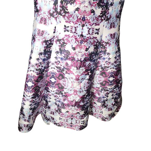 Xscape 12 Floral Ikat Rhinestone Jeweled Long Trumpet Mermaid Prom Dress Purple - Picture 6 of 13